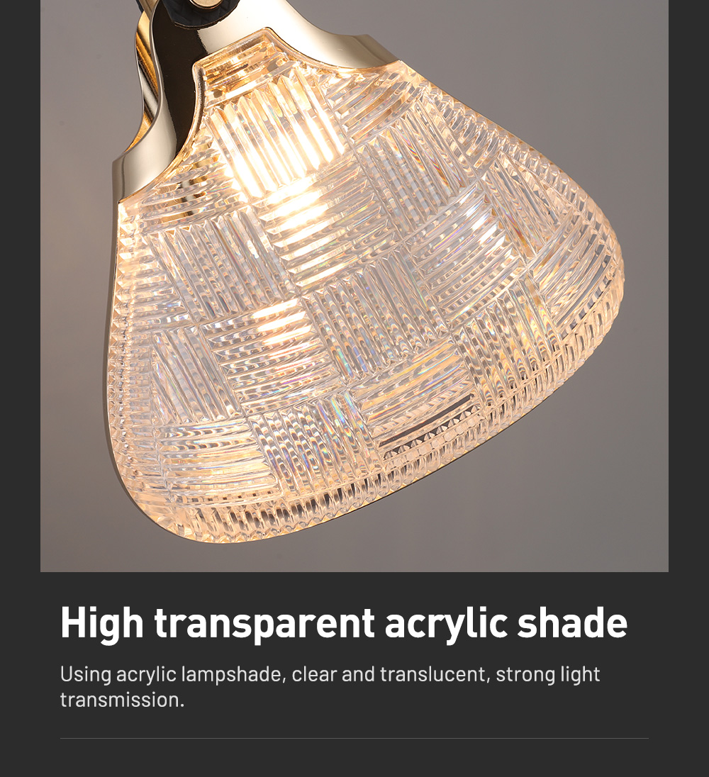 Nordic Metal Industry Bedside Ac100~240V Pendant Lamp Lighting Acrylic Ceiling Pendant Light
