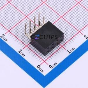 XDM254-2-04-W-8.5-G0 Pin Socket Bent Lead Through Hole,P=2.54mm Connector 2x4P 2.54mm Square Hole Right Angle Insert - Product Image 1