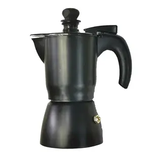 3/en çok satan 6 bardak alüminyum İtalyan Espresso kahve Pot Pot taşınabilir siyah Mini kahve Espresso kahve makinesi Pot Pot