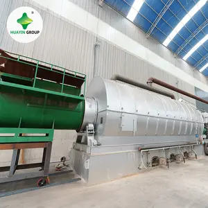 Huayin small Mobile F4000 Waste tyre plastic pyrolysis machine to fuel oil