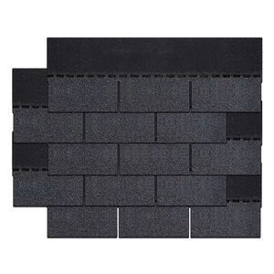 Bardeaux d'asphalte modernes à 3 onglets Carreaux 3D bitumineux renforcés et ignifuges imperméables pour la toiture d'une maison, d'un hôtel et d'un centre de villégiature - Product Image 2