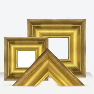 定制批发仿古艺术墙面装饰金色现代简约木制相框造型