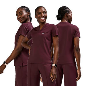 XINYANGYI <span class=keywords><strong>Blouse</strong></span> d'infirmière pour femme, taille XL, avec logo personnalisé brodé, respirante, en tissu polyester/coton tissé, pour hôpital et usage médical - Product Image 2