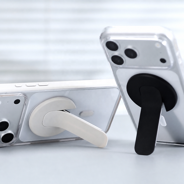 Magnetic Phone Grip Stand, Adjustable Finger Strap and Foldable Metal Kickstand, Detachable Phone Holder for Magnetic Cases