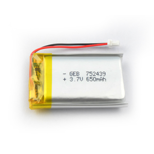 Wholesale customized battery lithium-ion lipo with PCB GEB752439 <span class=keywords><strong>3</strong></span>,7 V 650mAh battery cell for consumer electronics - Product Image 3