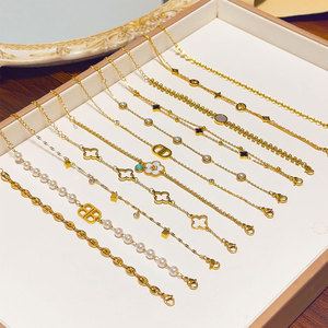 Pulsera y Brazaletes de Moda para Mujer, de Acero Inoxidable 316L de Lujo Personalizados, Chapados en Oro de 14k y 18k, Pulseras de Diseñador de Marca para Mujer - Product Image 1