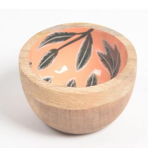Tazón de madera con estampado esmaltado para Hotel y restaurante, tazón de madera de Acacia para frutas y ensaladas, tazón para servir hecho a mano - Product Image 4