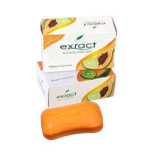 PAPAYA Jabón hecho a mano de limón y fruta Jabón de barra de limpieza para lavado de cara para ducha de baño Todo Tipo de Piel al por mayor - Product Image 5