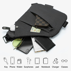Sacs de poitrine pour hommes personnalisés avec logo, légers, à bandoulière unique, multi-poches, pour la vie quotidienne - Product Image 4