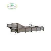 RVS 220V 500kg voedselverwerkingsmachine met motor 3.0KW vermogen voor groente- en fruitfabriek, 2 jaar garantie