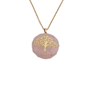 Collar con Colgante de Cristal Ojo de Tigre, Joyería de <span class=keywords><strong>Moda</strong></span> Transfronteriza - Accesorios Sencillos <span class=keywords><strong>y</strong></span> Modernos al por Mayor - Product Image 2