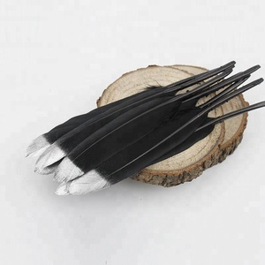 Bán buôn 10-15cm Lông Ngỗng Nhuộm trắng Tip Vàng Bộ lông cho hàng thủ công & Quà Tặng bao bì - Product Image 3