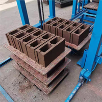 Machine à blocs entièrement automatique JQ400 avec interverrouillage manuel, petite machine de fabrication de briques, machine à blocs de béton électrique