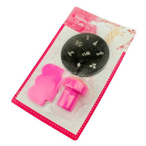 Nail Art Image Stamp Stamping Plaques Manucure Set Pour DIY 1 Stamper + 1 Grattoir Nail Stamp <span class=keywords><strong>Kit</strong></span> - Product Image 1