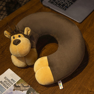Mềm mại động vật hình cổ Gối khỉ sư tử báo Hà Mã mềm du lịch cổ gối hình chữ U gối - Product Image 4