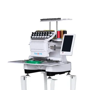 Máquina de bordado de ropa para camisetas y sombreros, automática computarizada, 15 agujas, entrega rápida, máquina de bordado de una sola cabeza