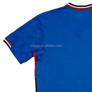 定制批发2025 2026新赛季足球衫黑色红色条纹优质男式足球衫 - Product Image 2