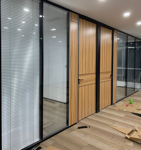 Wooden Modular Blinds Partition Room Divider Office Partition Wall Space Division Aluminum Acoustic Wall And <strong>Door</strong> Partitions - Product Image 2