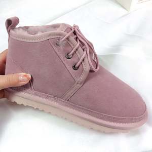 Nuovi Stivali <span class=keywords><strong>da</strong></span> Neve per Coppie, Scarpe Comode in Pelle di Vacchetta e Lana per Uomo e <span class=keywords><strong>Donna</strong></span>, con Fodera Calda in Lana e Suola in Cotone Tradizionale - Product Image 4