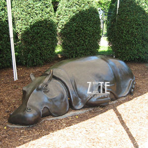 Garten dekoration im Freien Skulptur Messing Bronze <span class=keywords><strong>Hippo</strong></span> Statue - Product Image 4