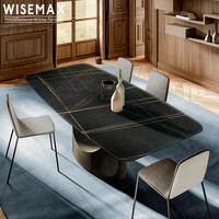 WISEMAX FURNITURE Nouvelle table de salle à manger italienne en pierre frittée table de cuisine table à manger en ardoise pour restaurant