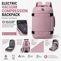 Sac à dos convertible de luxe 17,3 pouces avec technologie de compression sous vide, étanche, pour affaires et voyages, compartiment à chaussures, mode, USB