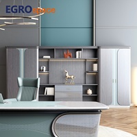 Meuble de rangement mural personnalisé EGROspace avec tiroirs, placard à documents en placage de bois, armoire de bureau