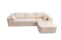 L-förmiges Relaxsofa-Set mit Zwei Bezügen Schaumstoffgefüllt Anpassbare Farben - Komfortables Wohnzimmer Apartment