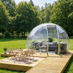 Dôme géodésique en polycarbonate haute transparence pour observation des étoiles et glamping - Product Image 1