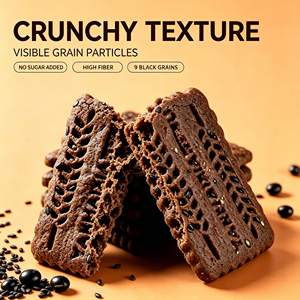 Vermicelles de riz riches en fibres sans sucre ajouté, 9 céréales noires, substitut de repas de blé entier, collation sans gras trans, régime alimentaire sain, sachet - Product Image 4