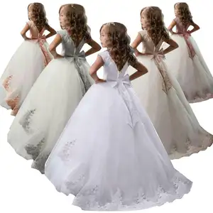 Robes longues et élégantes en tulle pour filles, tenue de soirée, de mariage, d'anniversaire, pour adolescentes, enfants, nouvelle collection, été,