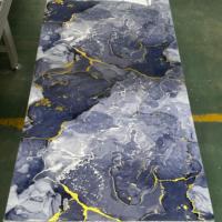Panneau mural en marbre brillant UV pour plafond et décoration murale intérieure, imperméable, facile à installer pour usage domestique