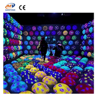 Jeux 3D immersifs, projection interactive sur mur et sol, boule rebondissante rotative en métal, jeux de projection 3D