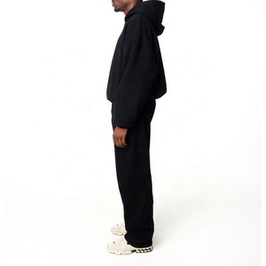 Sudadera con Capucha de Felpa Francesa de Primera Calidad con Logotipo Personalizado, Sudadera Informal de Doble Capa de 320 g/m², Sudadera Corta Extra Grande - Product Image 4