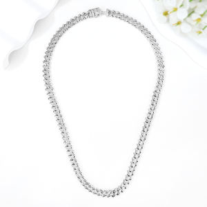 שרשרת 925 כסף טרנדי קובייה טרנדית קובייה בסגנון אירופאי ואמריקאי שרשרת אופנה לגברים הקובייה - Product Image 2