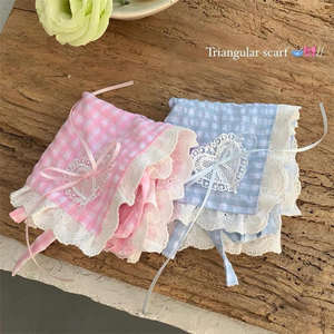 Petit foulard carré brodé avec un motif <span class=keywords><strong>de</strong></span> papillon rose, ambiance photo <span class=keywords><strong>de</strong></span> voyage, foulard pour la tête - Product Image 3