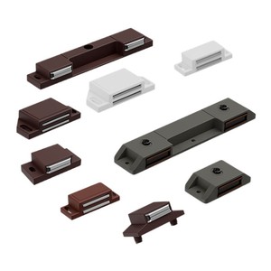 Plastic Magnetic Door Catches For Furniture <b>Cabinets</b> Minimalist Design Snap On Invisible Latch - Product Image 1