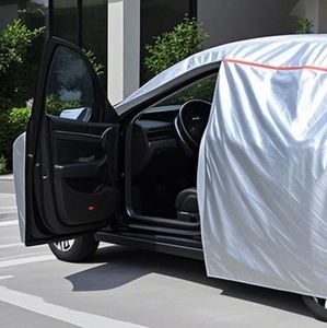 ผ้าคลุมรถกันแดดกันฝนกันฝุ่น พิมพ์โลโก้ได้ตามต้องการ ของขวัญส่งเสริมการขาย ป้องกันรถยนต์ ขายส่งจำนวนมาก ราคาพิเศษ - Product Image 4