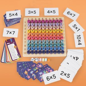 Custom 3 in 1 Kids Montessori Math <b>Table</b> <b>Board</b> <b>Game</b> Wooden Multiplication Flash Cards Toys CPC CE Certified - Product Image 3