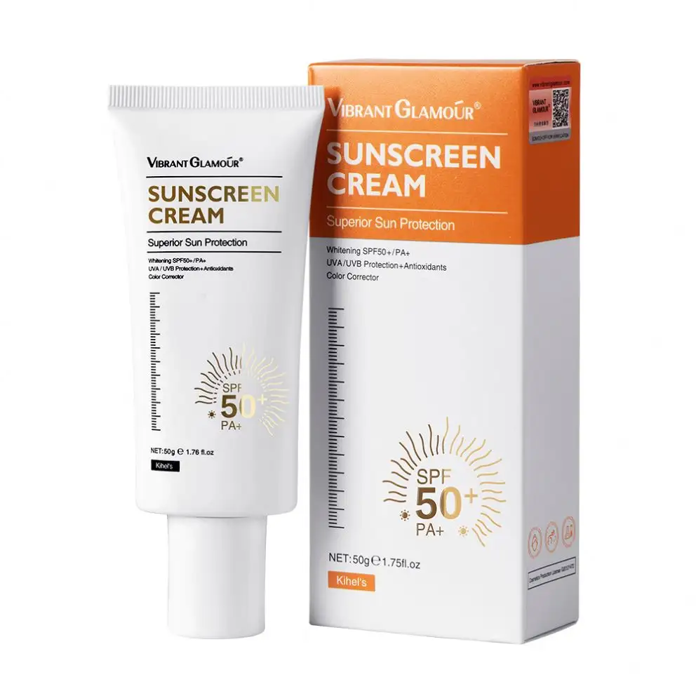 Marque privée ODM/OEM UVA/UVB crème de protection de la peau Anti-âge blanchiment écran solaire SPF 50 + crème solaire pour le visage et le corps