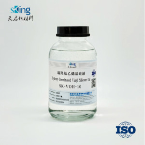 Huile de silicone vinyle terminée par hydroxyle de qualité supérieure SK-VOH-10 favorisant l'adhérence <span class=keywords><strong>hydrogène</strong></span> pour les modifications des remplissages inorganiques - Product Image 1