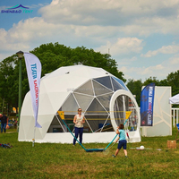 Extérieur PVC Dôme Géodésique Maison Safari Dôme Tente Portable Camping Hôtel avec Mobilier