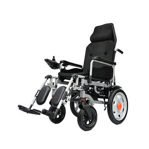 Kursi roda lipat medis bermotor, kursi roda listrik dengan sandaran leher tinggi - Product Image 5