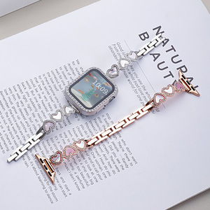 Bracelets de montre Upro Fashion Heart Diamond pour Apple Watch, bracelet pour IWatch, chaîne de poignet, bracelet intelligent, 42, 44, 45, 49 mm - Product Image 5
