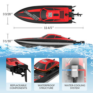 <span class=keywords><strong>Volantex</strong></span> Électrique Rouge 2.4GHz Télécommande Bateau Étanche Haute Vitesse Rapide Racing Piscine Bateau Électronique Cadeau Enfants Batteries - Product Image 4