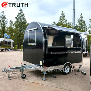 عربة طعام صغيرة مستديرة متنقلة للبيع في الشارع، مقطورة طعام مع مطبخ كامل لبيع الهوت دوج - Product Image 2