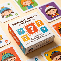 Jeu de cartes de mémoire de dessin animé en gros, personnalisé, avec impression de boîte, cartes Premium Epic 10, jeu de cartes carrées Question Duel Masters