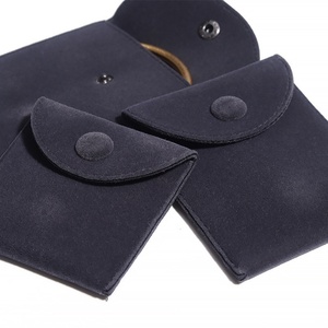 Bolsa de Joyería de Terciopelo Biodegradable Personalizada, con Botón y Cordón, para Regalo, Acolchado para Contenedor de Joyas - Product Image 2