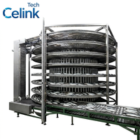 Congélateur spiral IQF industriel pour légumes, fruits, viande, fruits de mer - Acier inoxydable, automatique