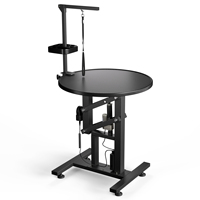 Table de toilettage pour animaux de compagnie, table ronde de toilettage pour chats et chiens, table de toilettage électrique à levage pour le séchage des poils d'animaux